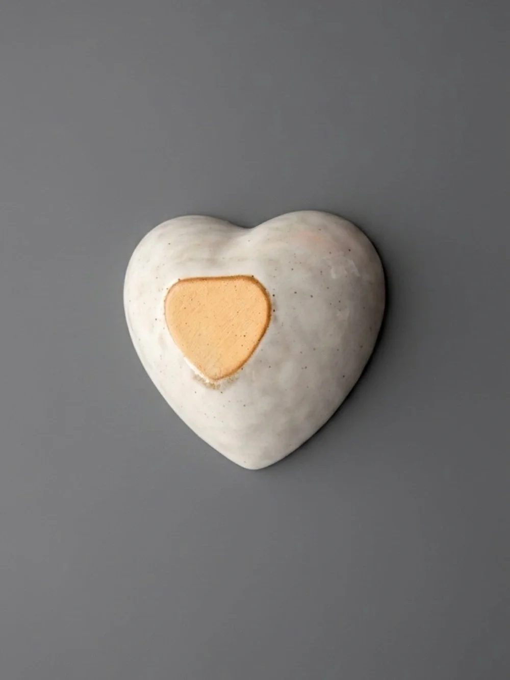 Cream Heart Trinket Dish Ring Dish Handmade Studio Pottery Minimal Quiet Luxury